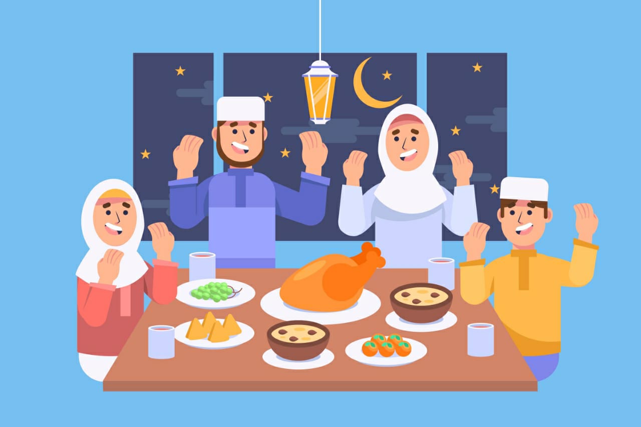 (Ilustrasi berbuka puasa /Freepik)